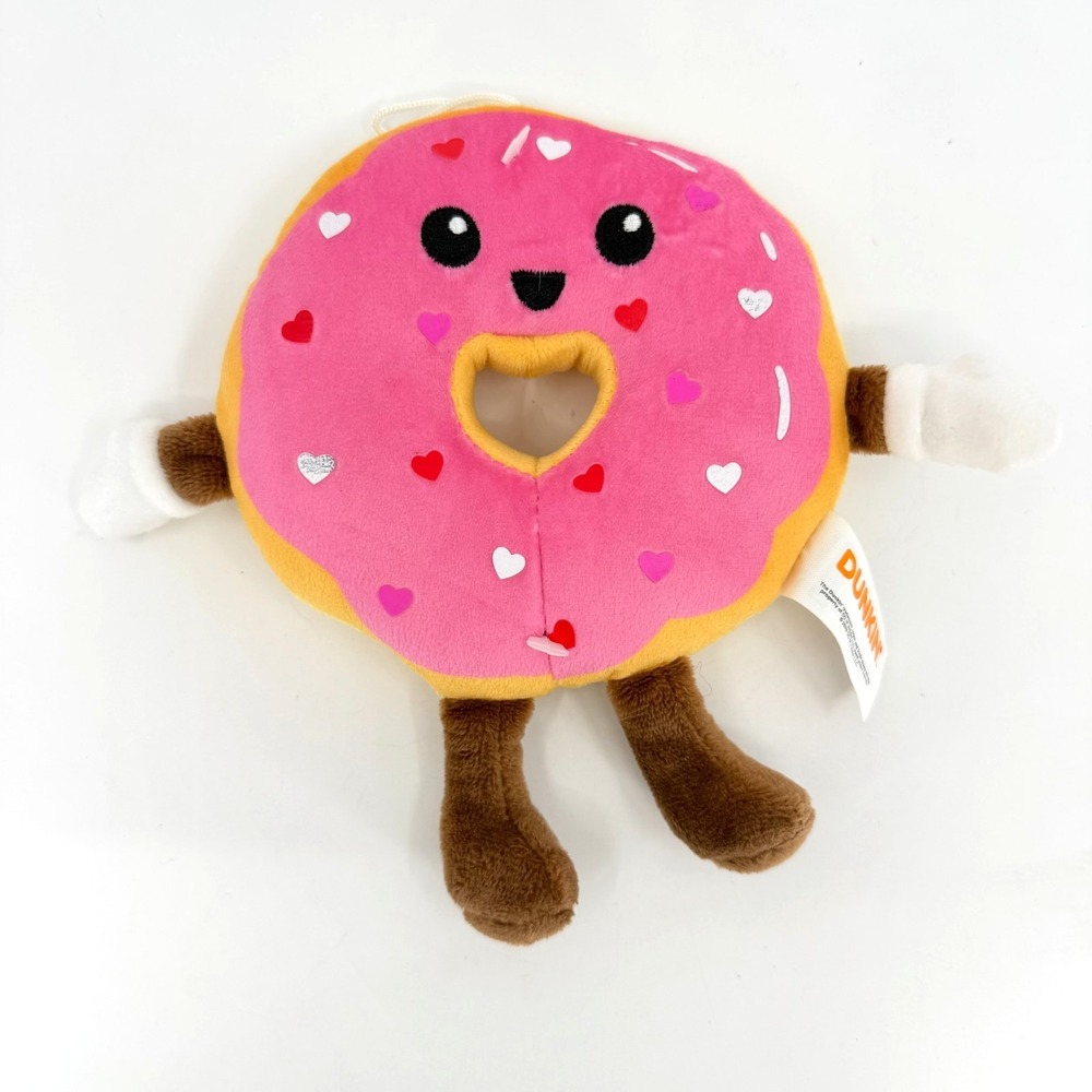Dunkin Donuts - Donut Plush Pink Heart Sprinkles
